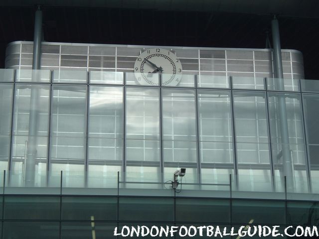 Emirates - The famous clock from Highbury's Clock End - Arsenal FC - londonfootballguide.com